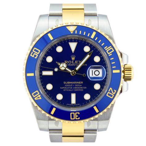 rolex blue face whte gold|solid gold rolex submariner.